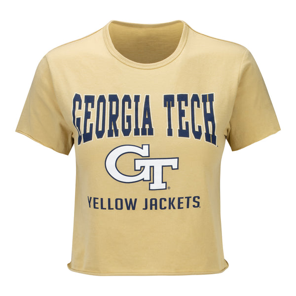 Ladies Georgia Tech Yellow Jackets Humble Crop T-Shirt