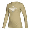 Ladies Georgia Tech Yellow Jackets Stacked Logo Long Sleeve T-Shirt - Front View