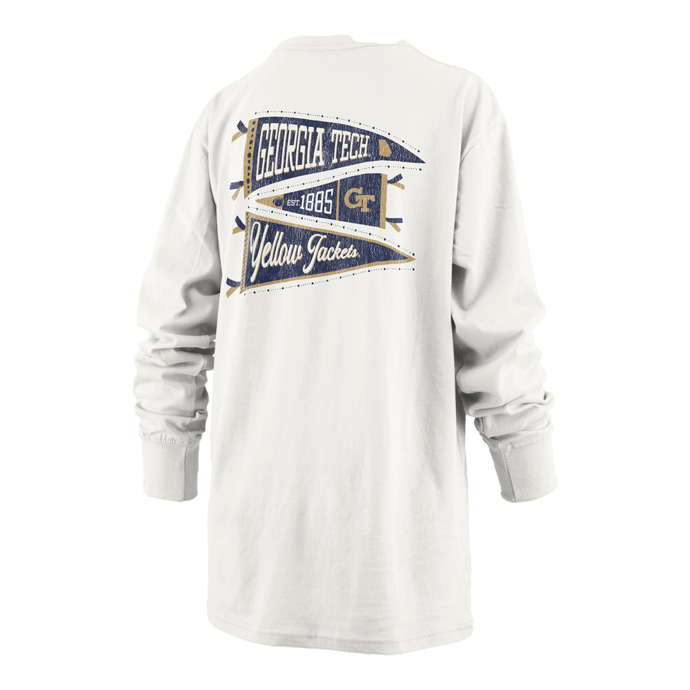 Men's Colosseum White Georgia Tech Yellow Jackets Free Spirited Mesh Button-Up  Baseball Jersey