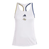  Ladies Georgia Tech Yellow Jackets Adidas D4 Training White Tank - Front View