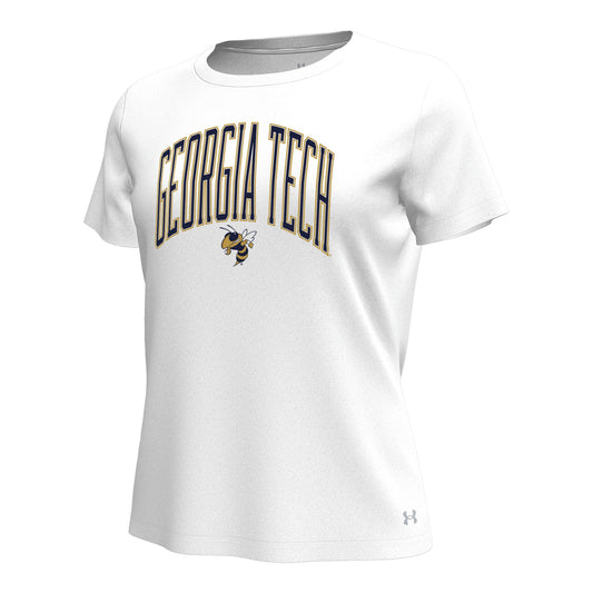 Georgia Tech Yellow Jackets Under Armour White Ladies Oversized Tee