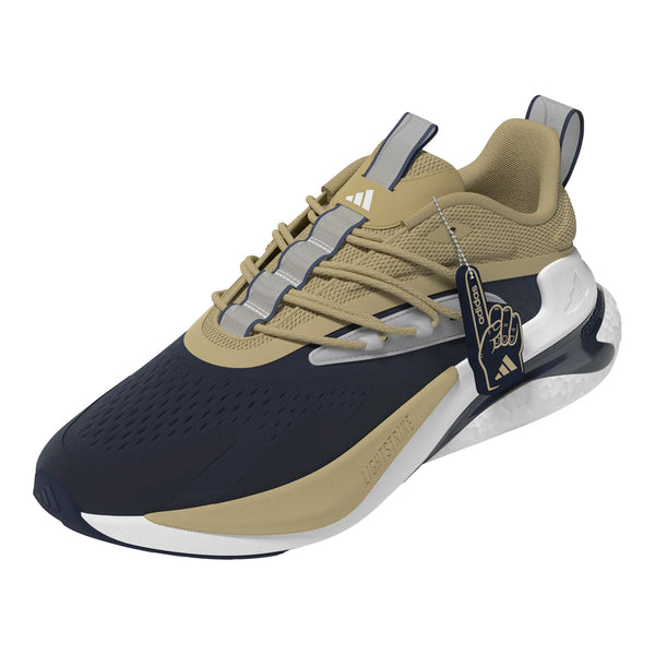 Georgia Tech Yellow Jackets Adidas Alphaboost V.2 Navy and Gold Shoes - Angled Side View