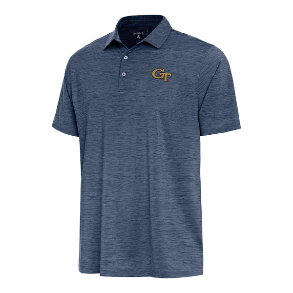 Georgia Tech Yellow Jackets Layout Primary Navy Polo - Front View