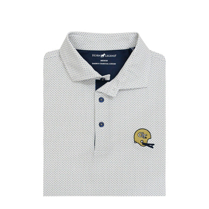 Georgia Tech Yellow Jackets Horn Legend Football Helmet Polo - Close View