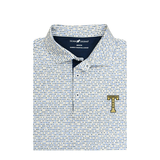 Georgia Tech Yellow Jackets Horn Legend Vault T Wordmark Polo - Close View