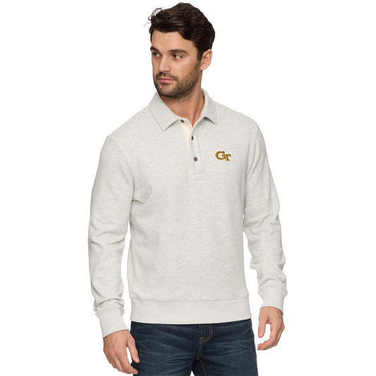 Georgia Tech Yellow Jackets Fleece GT Long Sleeve Polo