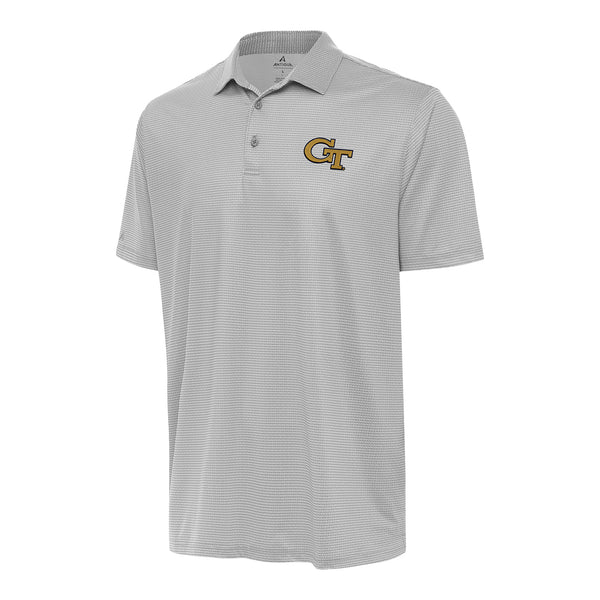 Georgia Tech Yellow Jackets Rings Grey Polo - Front View