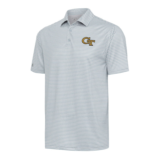 Georgia Tech Yellow Jackets Skills Grey Polo - Front View