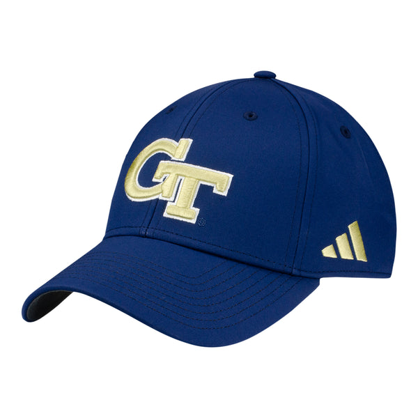 Georgia Tech Yellow Jackets Adidas Coaches Flex Hat - Angled Left View