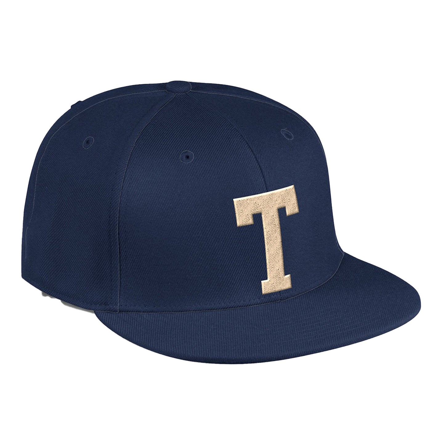 Georgia Tech Yellow Jackets Adidas Wool Block "T" Navy Fitted Hat - Angled Side View