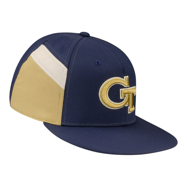 Georgia Tech Yellow Jackets Adidas Player Pack Navy Adjustable Hat - Front Right View