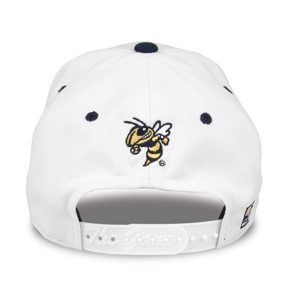Georgia Tech Yellow Jackets Original Bar White Adjustable Hat - Back View