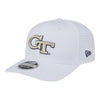 Georgia Tech Yellow Jackets Preform 970 Snapback White Hat - Left Angled View