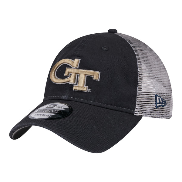 Georgia Tech Yellow Jackets Slick 920 Adjustable Navy Hat - Angled Left View