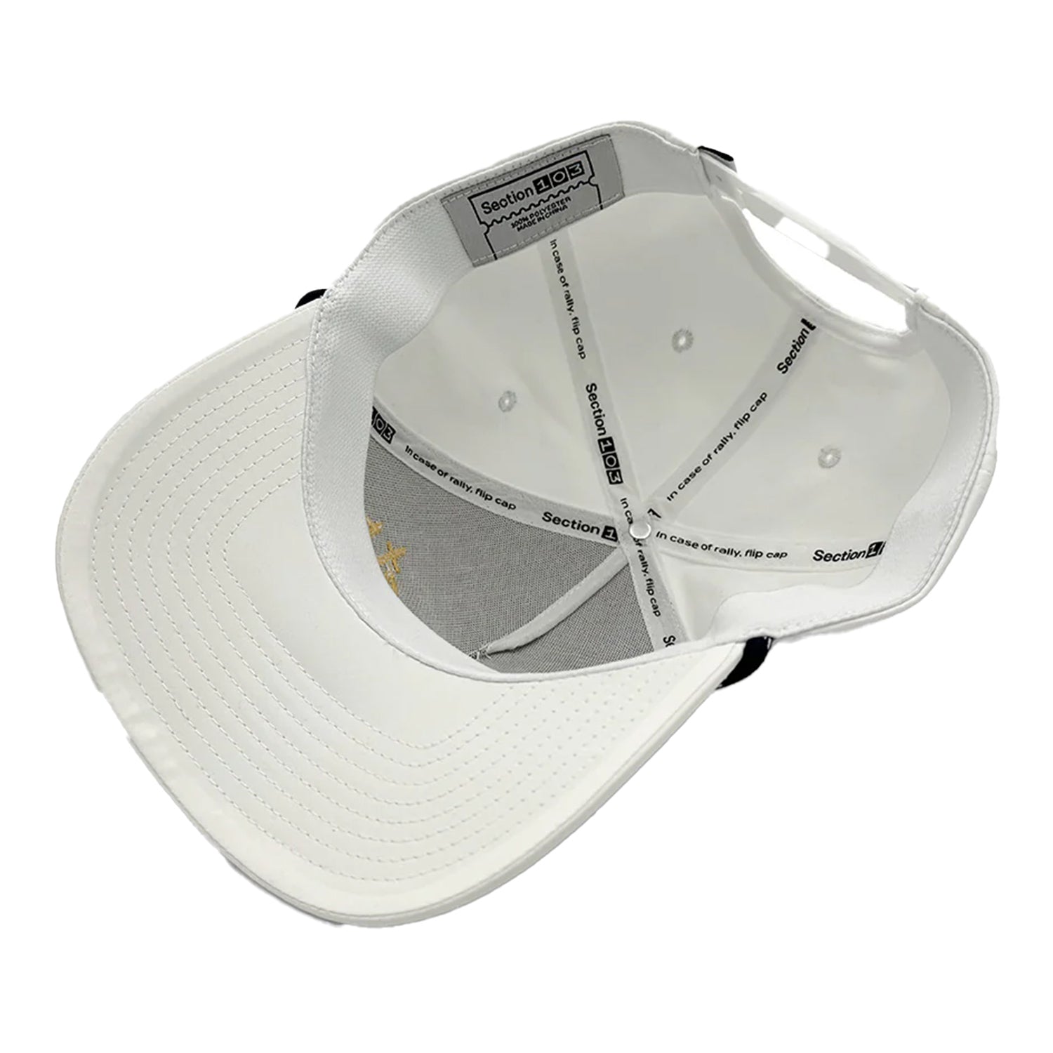 Georgia Tech Yellow Jackets White Script Rope Hat - Under View