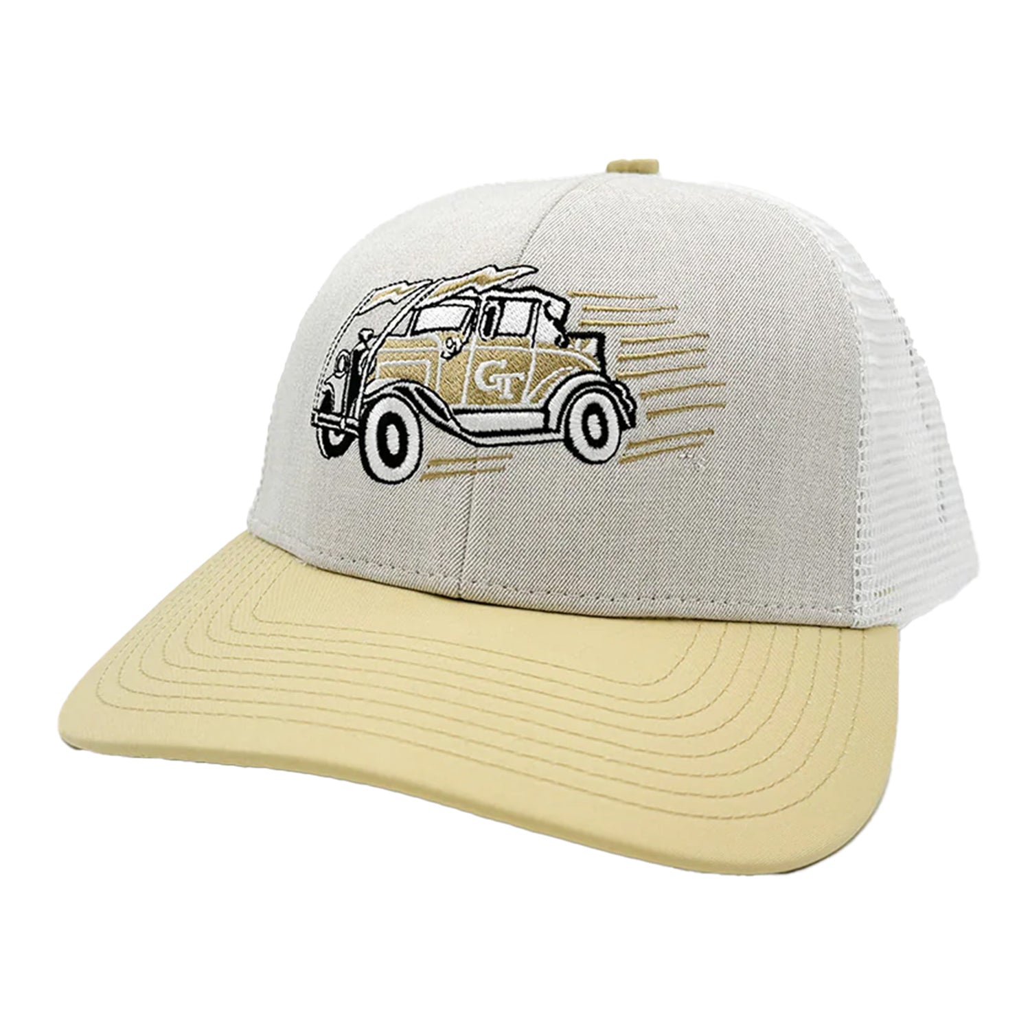 Georgia Tech Yellow Jackets Ramblin Wreck Trucker Hat - Front Left View