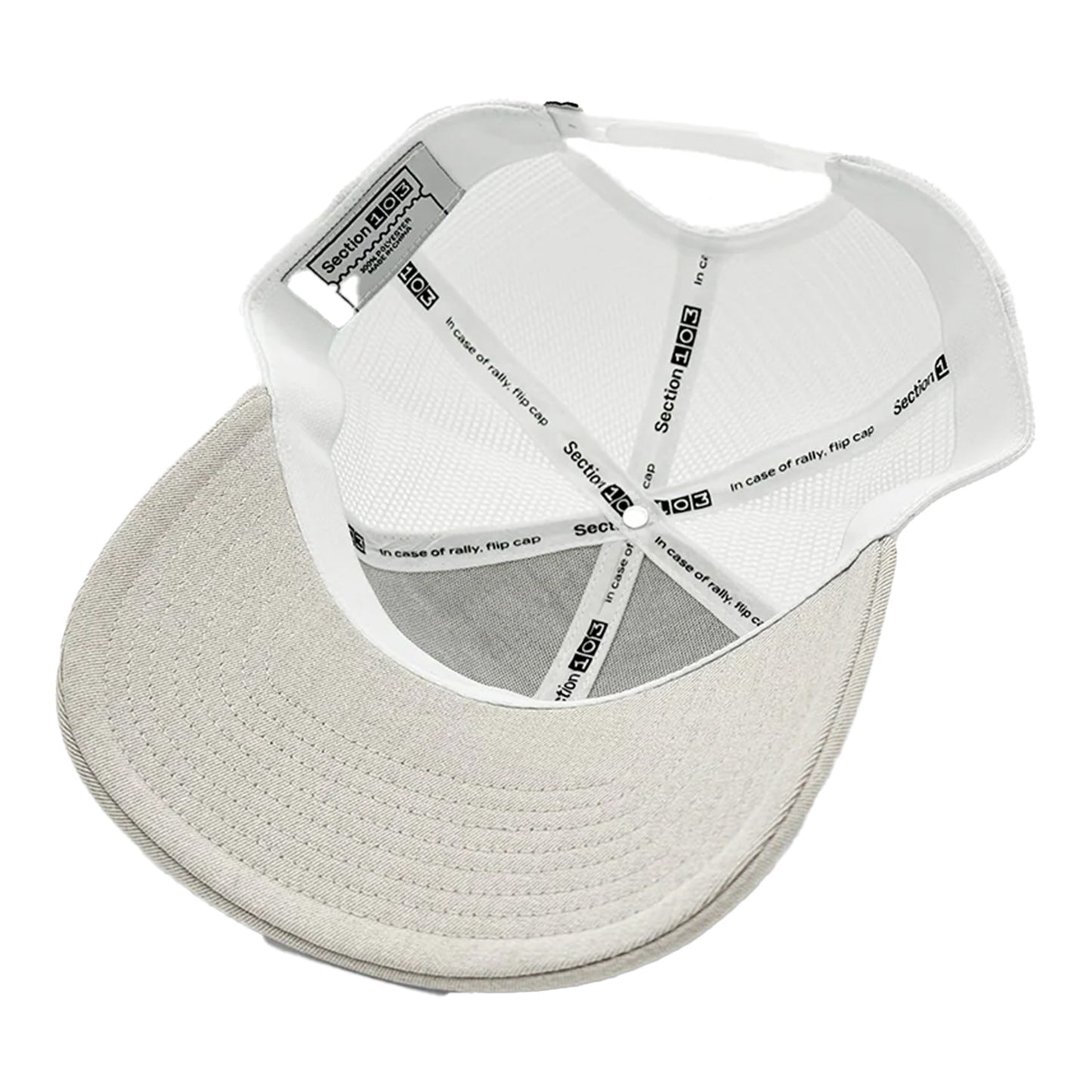 Georgia Tech Yellow Jackets Gray Logo Trucker Hat - Under View