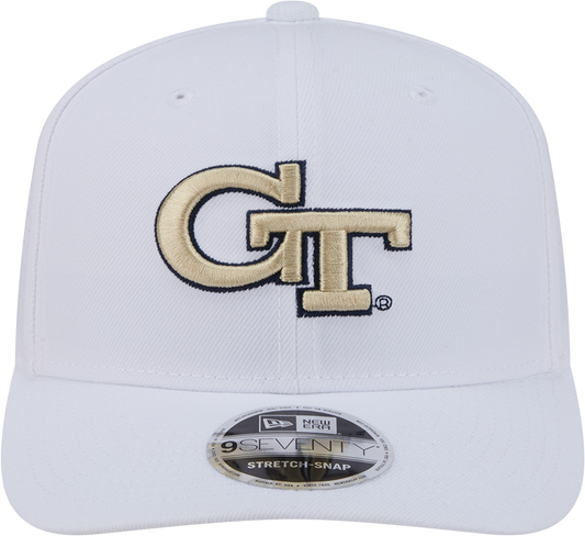 Georgia Tech Yellow Jackets New Era 970SS Primary Hat – White - Front View