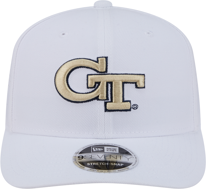 Georgia Tech Yellow Jackets New Era 970SS Primary Hat – White - Front View