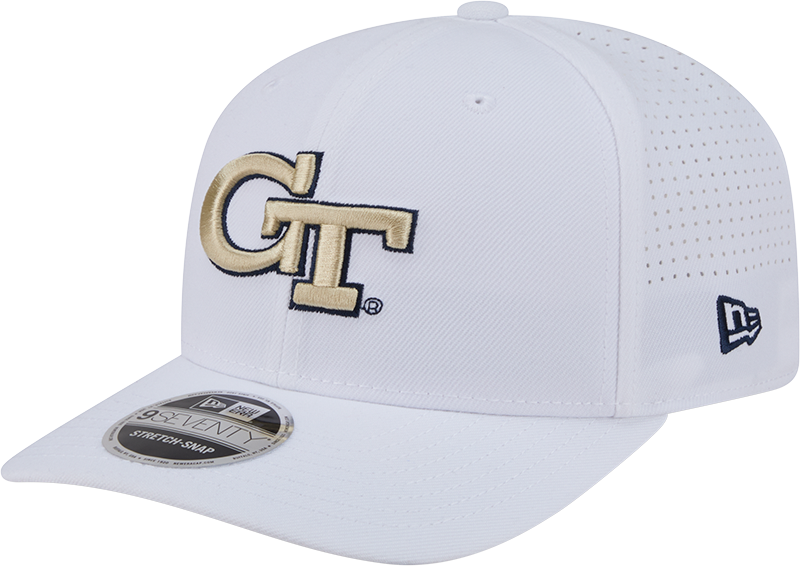 Georgia Tech Yellow Jackets New Era 970SS Primary Hat – White - Front Left View