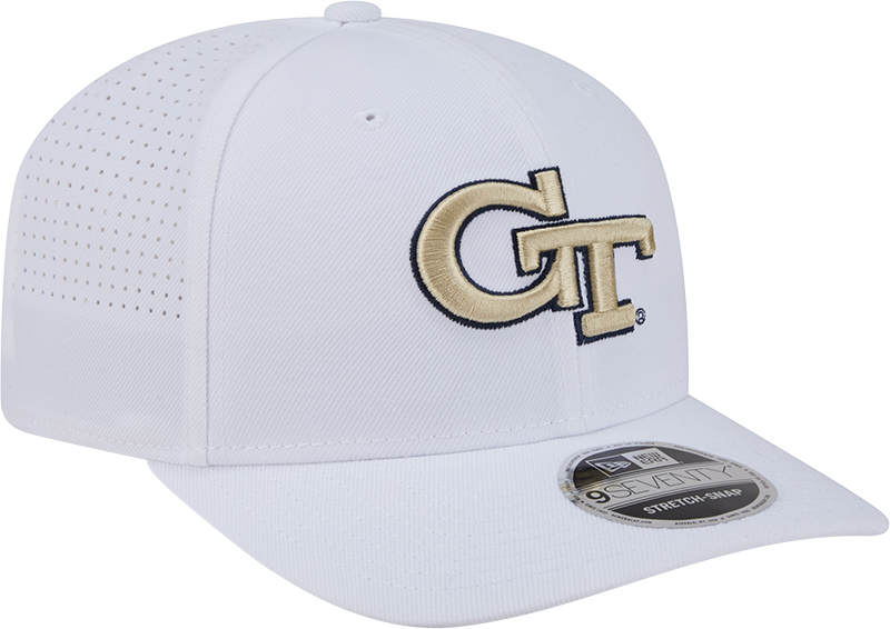 Georgia Tech Yellow Jackets New Era 970SS Primary Hat – White - Front right View