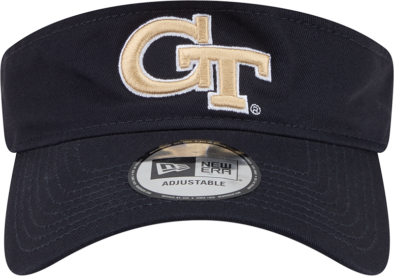 Georgia Tech Yellow Jackets New Era Primary Logo Visor - Navy - Front View