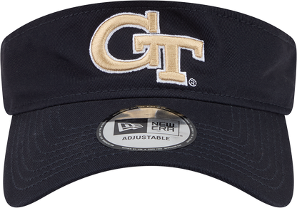 Georgia Tech Yellow Jackets New Era Primary Logo Visor - Navy - Front View