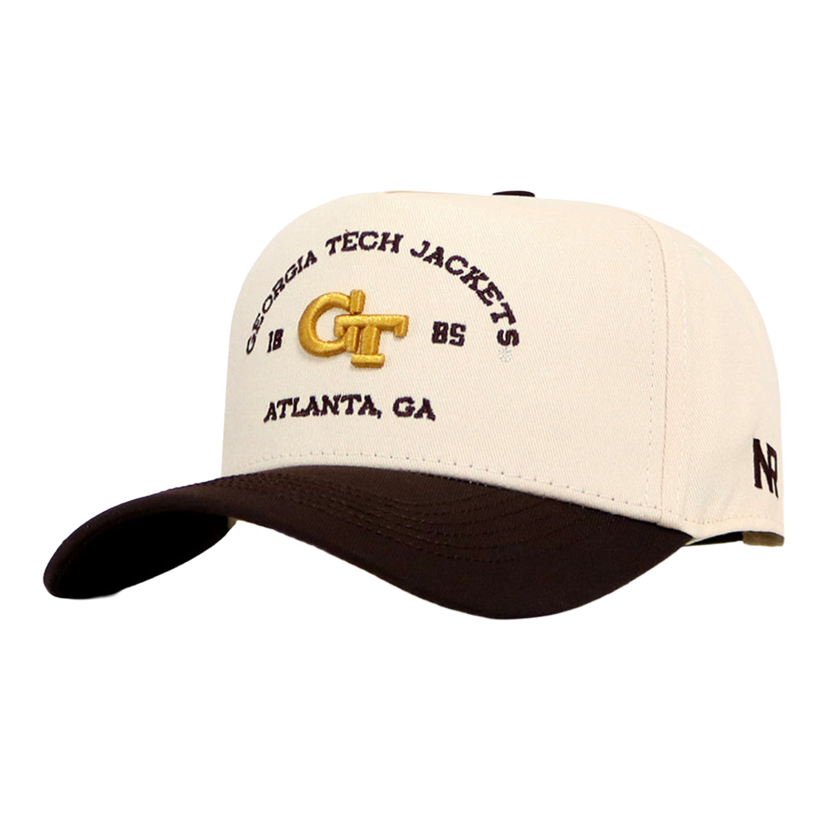 Georgia Tech Yellow Jackets Outlaw Arch Wordmark Two Tone Hat – Cream/Black