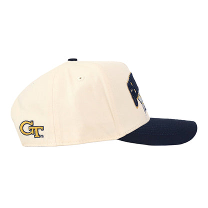 Georgia Tech Yellow Jackets Stadium Graphic Two Tone Hat – White/Navy