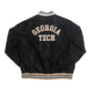 Georgia Tech Yellow Jackets Button Black Bomber - Back View