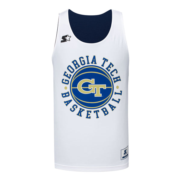 Georgia Tech Yellow Jackets Reversible Navy/White Basketball Jersey