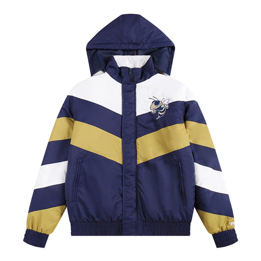 Georgia Tech Yellow Jackets Retro Full-Zip Jacket In Navy - Front View