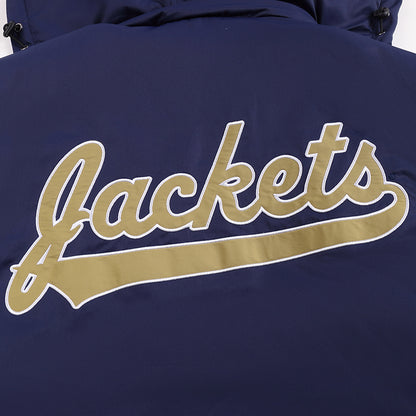 Georgia Tech Yellow Jackets Retro Full-Zip Jacket In Navy - Back Logo View
