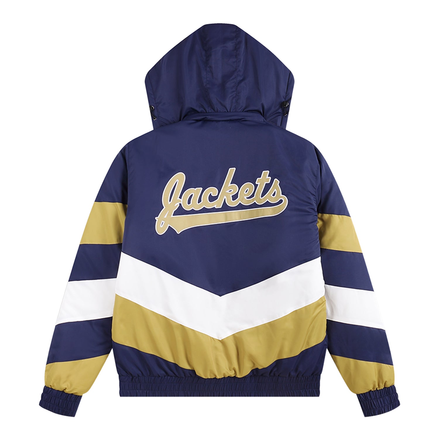 Georgia Tech Yellow Jackets Retro Full-Zip Jacket In Navy - Back View
