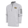 Georgia Tech Yellow Jackets Fortune 1/4 Zip Heather Grey Pullover Jacket - Front View