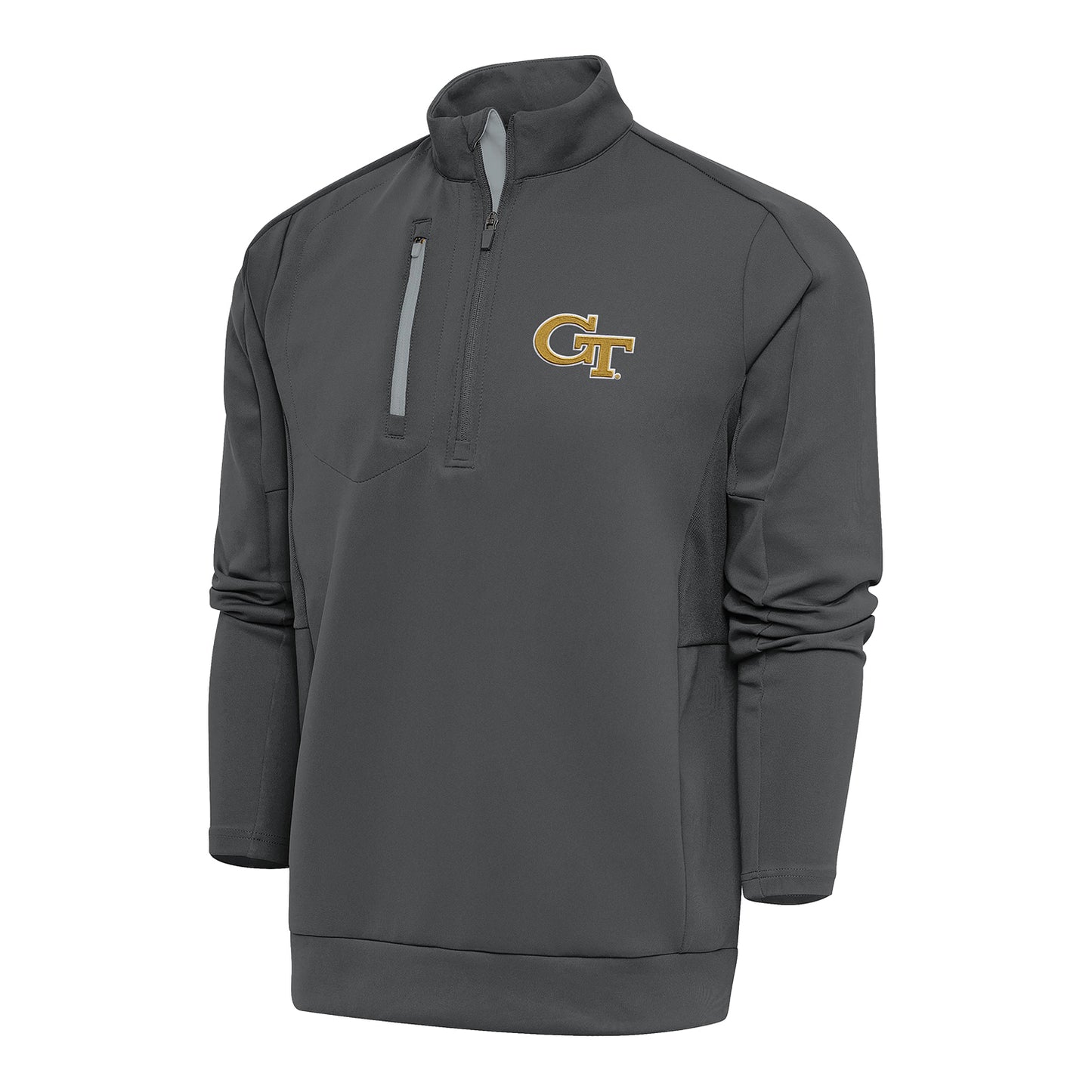Georgia Tech Yellow Jackets Generation 1/4 Zip  Grey Pullover Jacket - Front View