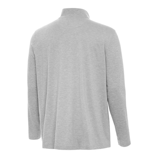 Georgia Tech Yellow Jackets Hunk 1/4 Zip Heather Grey Pullover Jacket - Back View