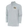Georgia Tech Yellow Jackets Hunk 1/4 Zip  Heather Grey Pullover Jacket - Front View