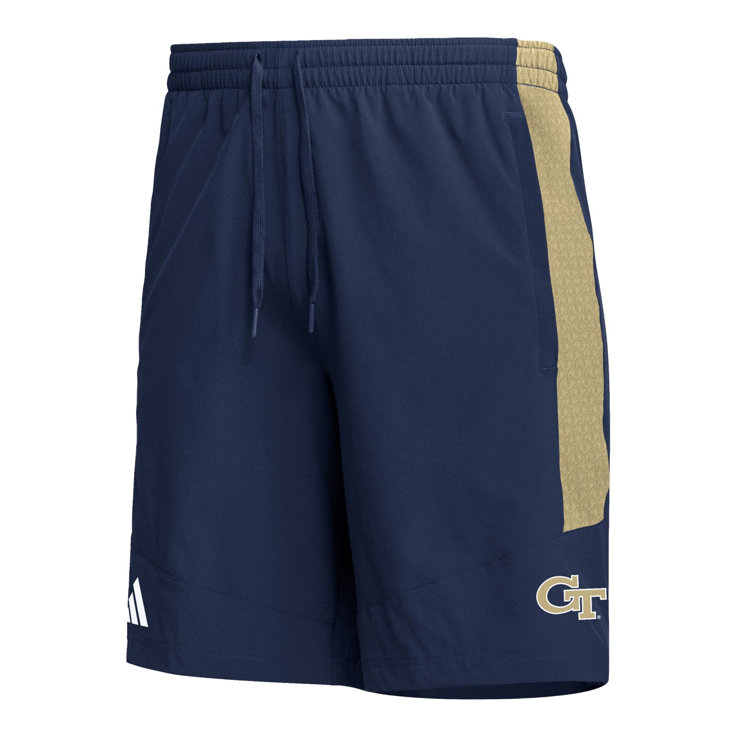 Georgia Tech Yellow Jackets Adidas Woven Navy Short - Front View