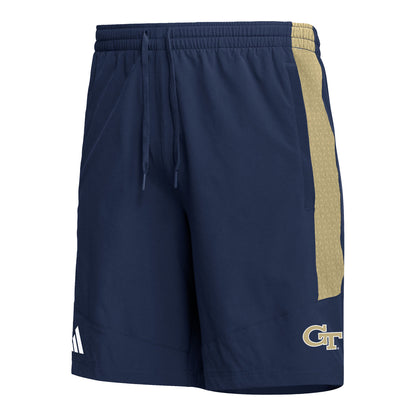 Georgia Tech Yellow Jackets Adidas Woven Navy Short - Front View