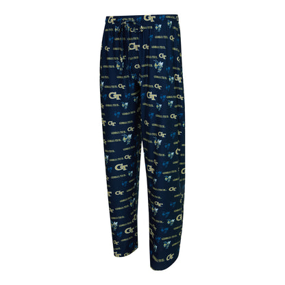 Georgia Tech Yellow Jackets Mosaic Art Sweatpants - Front View
