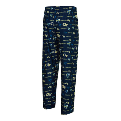 Georgia Tech Yellow Jackets Mosaic Art Sweatpants - Back View