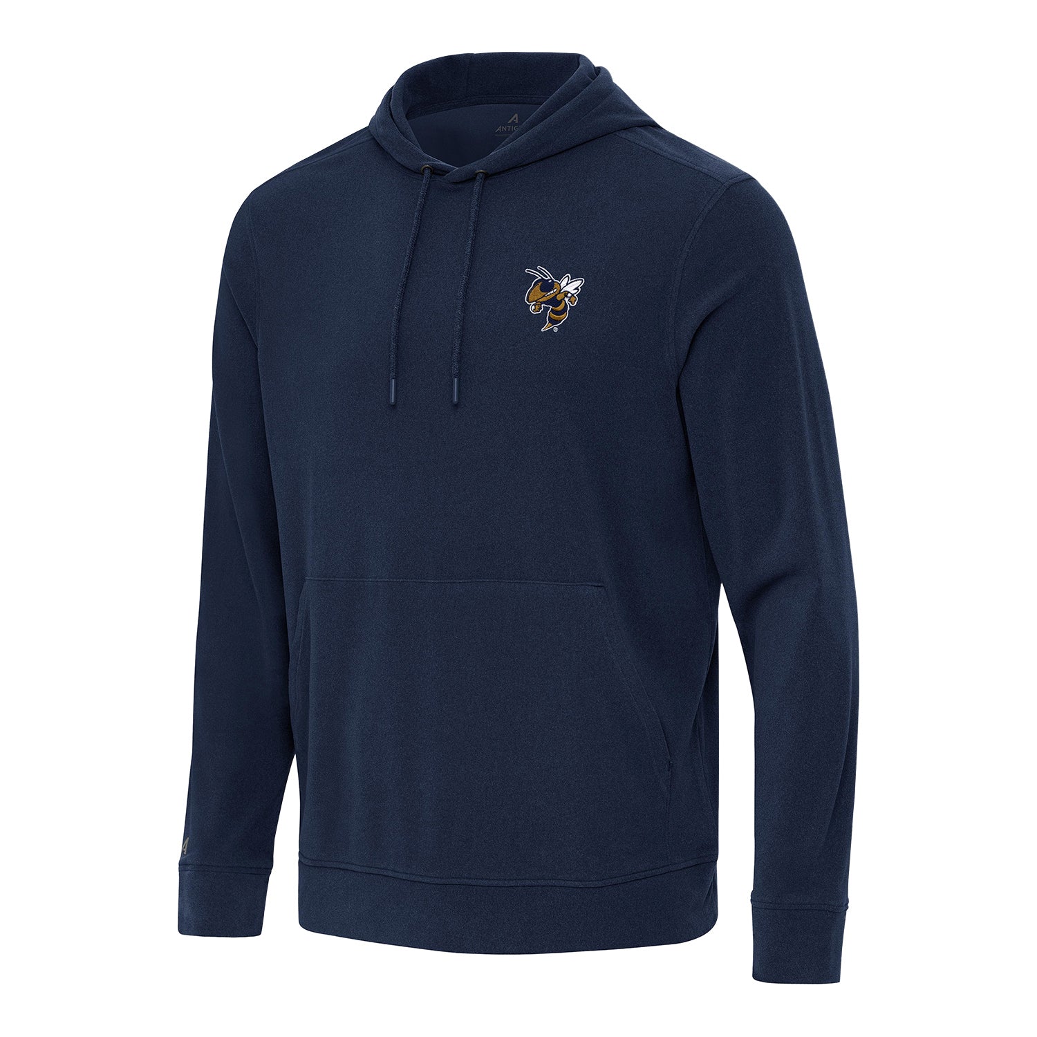 Georgia Tech Yellow Jackets Omni Pullover Script Hoodie In Navy - Front View