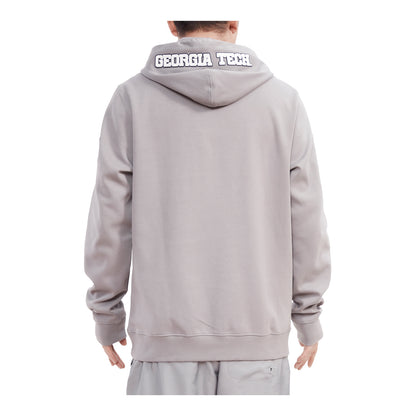 Georgia Tech Yellow Jackets Hooded Buzz Sweatshirt In Grey - Back View
