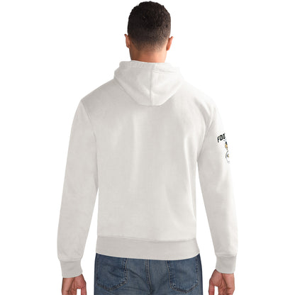 Georgia Tech Yellow Jackets Cream Football Hooded Sweatshirt - Back View