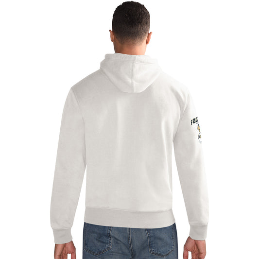 Georgia Tech Yellow Jackets Cream Football Hooded Sweatshirt - Back View
