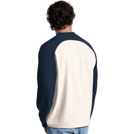 Georgia Tech Yellow Jackets Kickoff Slub Jersey White Long Sleeve Crewneck - Front View