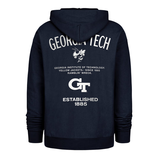 Georgia Tech Yellow Jackets 47 Brand Constantine Foundation Navy Hoodie - Back View