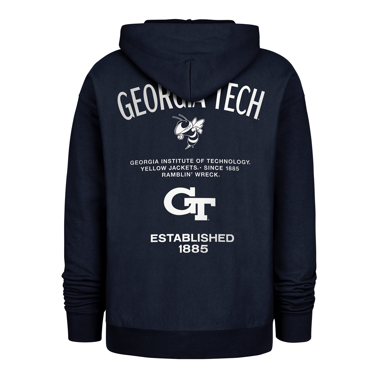 Georgia Tech Yellow Jackets 47 Brand Constantine Foundation Navy Hoodie - Back View