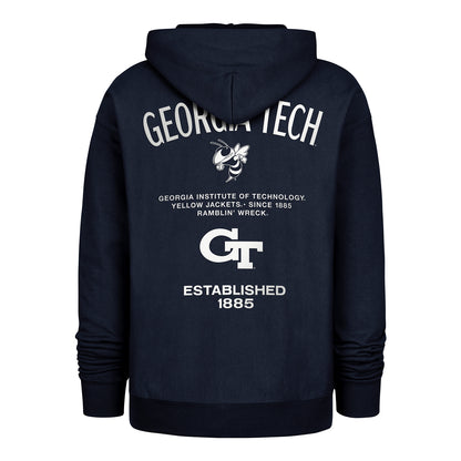 Georgia Tech Yellow Jackets 47 Brand Constantine Foundation Navy Hoodie - Back View